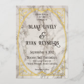 marmeren jugendstil folie uitnodiging (Voorkant)