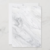 Marmeren Just Married Huwelijksfeest na de Bruilof Kaart (Achterkant)