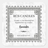 Marmeren kaars Sticker (Voorkant)