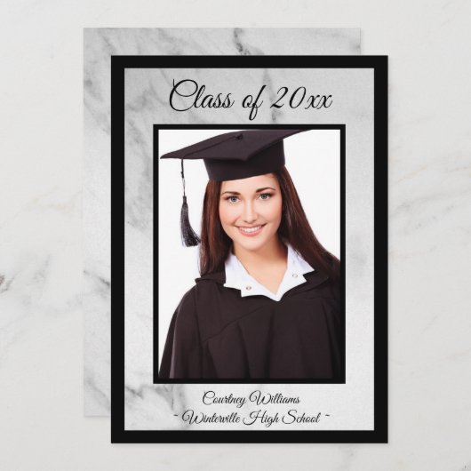 Marmeren Klasse van 2019 Foto aankondiging (Voorkant / Achterkant)