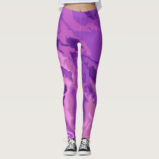 Marmeren kleur leggings (Voorkant)