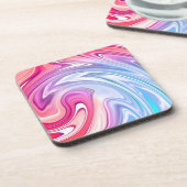 Marmeren kleurgolven drankjes onderzetter (Linkerzijde)