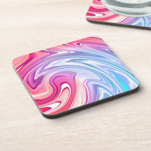 Marmeren kleurgolven drankjes onderzetter (Linkerzijde)