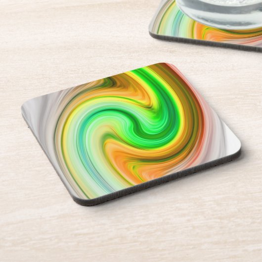 Marmeren kleurgolven drankjes onderzetter (Linkerzijde)