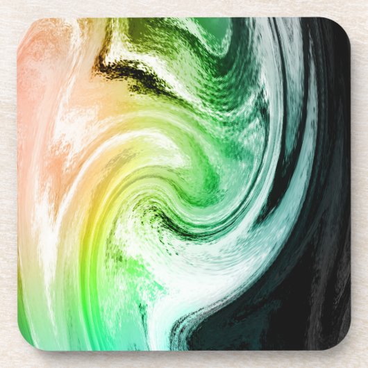 Marmeren kleurgolven drankjes onderzetter (Voorkant)
