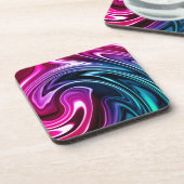 Marmeren kleurgolven drankjes onderzetter (Linkerzijde)