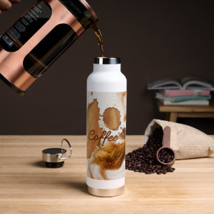 Marmeren koffievlek esthetische geïsoleerde waterf waterfles
