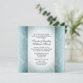 Marmeren kolommen Mint bruiloft uitnodigingen (Staand voorkant)