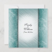 Marmeren kolommen Mint bruiloft uitnodigingen (Achterkant)