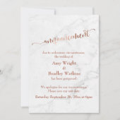 Marmeren koper uitgesteld bruiloft "aankondiging" kaart (Voorkant)