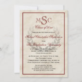 Marmeren Krans Monogram Klassieke Universiteit Afs Kaart (Voorkant)