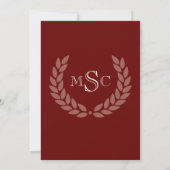 Marmeren Krans Monogram Klassieke Universiteit Afs Kaart (Achterkant)