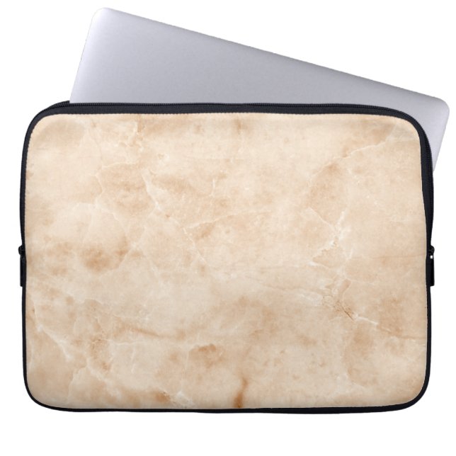 Marmeren laptophoes laptop sleeve (Voorkant)
