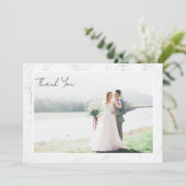 Marmeren Lijst Fotobruiloft Bedankkaart (Staand voorkant)