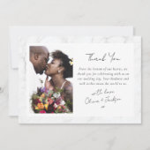 Marmeren Lijst Fotobruiloft Bedankkaart (Voorkant)