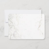 Marmeren look en Faux Gold geometrische bruiloft R RSVP Kaartje (Achterkant)