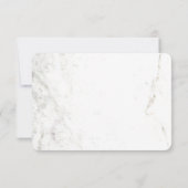 Marmeren look en koper geometrische bruiloft RSVP (Achterkant)