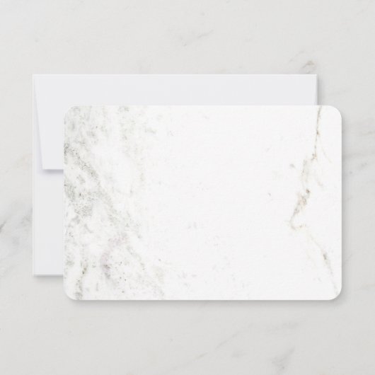 Marmeren look en koper geometrische bruiloft RSVP (Achterkant)