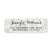 Marmeren look Faux Gold Accents Retouradres Label (Voorkant)