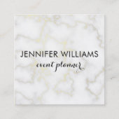 Marmeren look met Faux Gold Accents Visitekaartje (Voorkant)