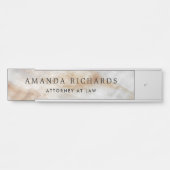 Marmeren look naam en titel deurbordje (Voorkant)