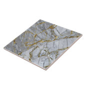 Marmeren look Tegel met vergulde aderen Tegeltje (Zijkant)