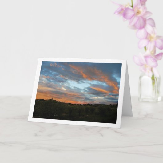 Marmeren lucht landschap kaart (Orchidee)