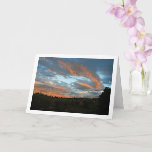 Marmeren lucht landschap kaart (Orchidee)