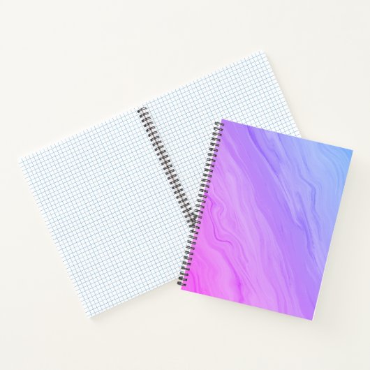 Marmeren Luxe - Blauwe en Paarse Gradiënt Notitieboek (Binnen)