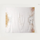 Marmeren Luxe Bruidsdouche Achtergrond Foto Booth Wandkleed (Voorkant (horizontaal))