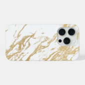 Marmeren Luxe Gouden Hoesje voor Telefoon iPhone Hoesje (Achterkant horizontaal)