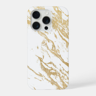 Marmeren Luxe Gouden Hoesje voor Telefoon iPhone 15 Pro Case