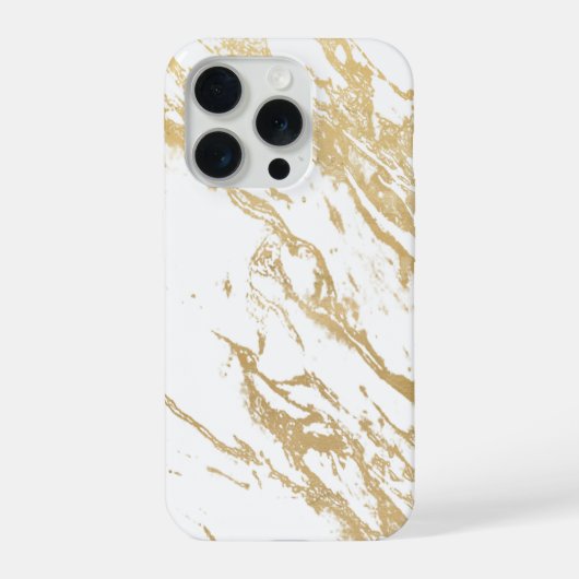 Marmeren Luxe Gouden Hoesje voor Telefoon iPhone Hoesje (Achterkant)