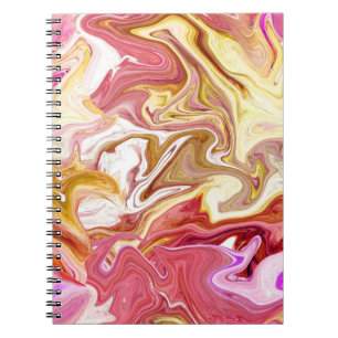Marmeren magie: kleurrijk abstract ontwerp notitieboek