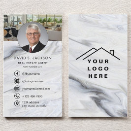 Marmeren makelaar Foto Logo Visitekaartje
