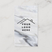 Marmeren makelaar Foto Logo Visitekaartje (Achterkant)