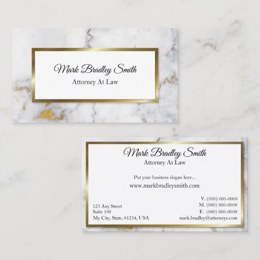 Marmeren Man Professional Visitekaartje (Voorkant / Achterkant)