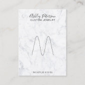 Marmeren minimalistische elegante sieraden ring di visitekaartje (Voorkant)