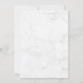 Marmeren moderne eucalyptus typografie bruiloft save the date (Achterkant)