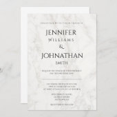 Marmeren moderne huwelijksuitnodigingen kaart (Voorkant / Achterkant)