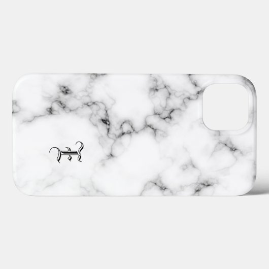 Marmeren monogram Case-Mate iPhone case (Achterkant (horizontaal))
