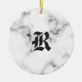 Marmeren monogram keramisch ornament (Voorkant)