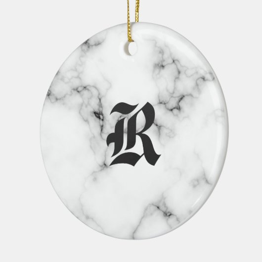 Marmeren monogram keramisch ornament (Links)