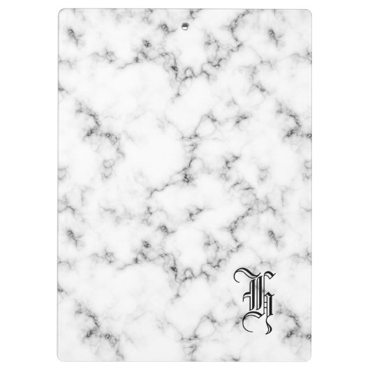 Marmeren monogram klembord (Achterkant)
