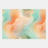 Marmeren naadloze terracotta en jade inpakpapier vel (Voorkant)