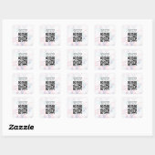 Marmeren Nagel Salon Afspraak QR Code Vierkante Sticker (Vel)