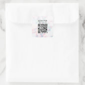 Marmeren Nagel Salon Afspraak QR Code Vierkante Sticker (Tas)