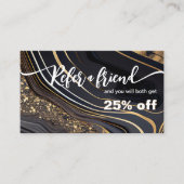 Marmeren nagelsalon Verwijs een vriend Verwijzing Klantenkaartje (Voorkant)