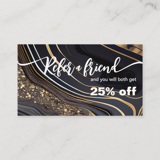 Marmeren nagelsalon Verwijs een vriend Verwijzing  Klantenkaartje