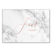 Marmeren namaak roze goud romantische kalligrafie  kaart (Voorkant)